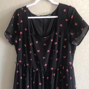 Adorable black fox dress